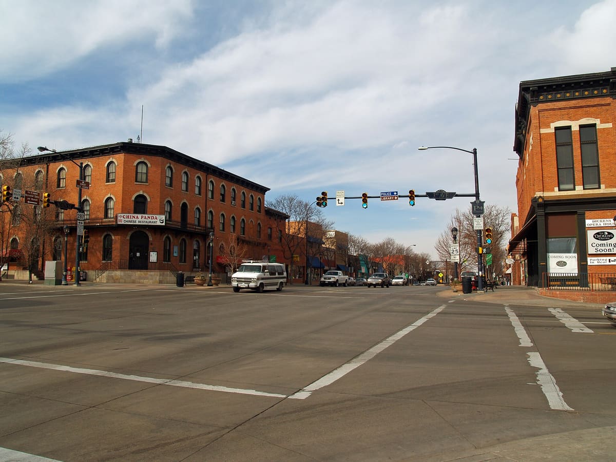 Main Street in downtown Longmont, Colorado