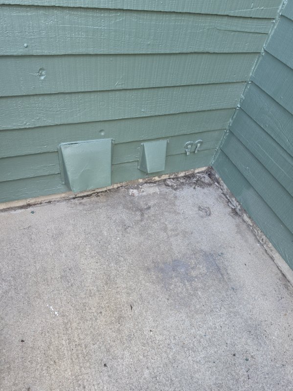 Clean exterior dryer vent termination after a residential clean in Louisville